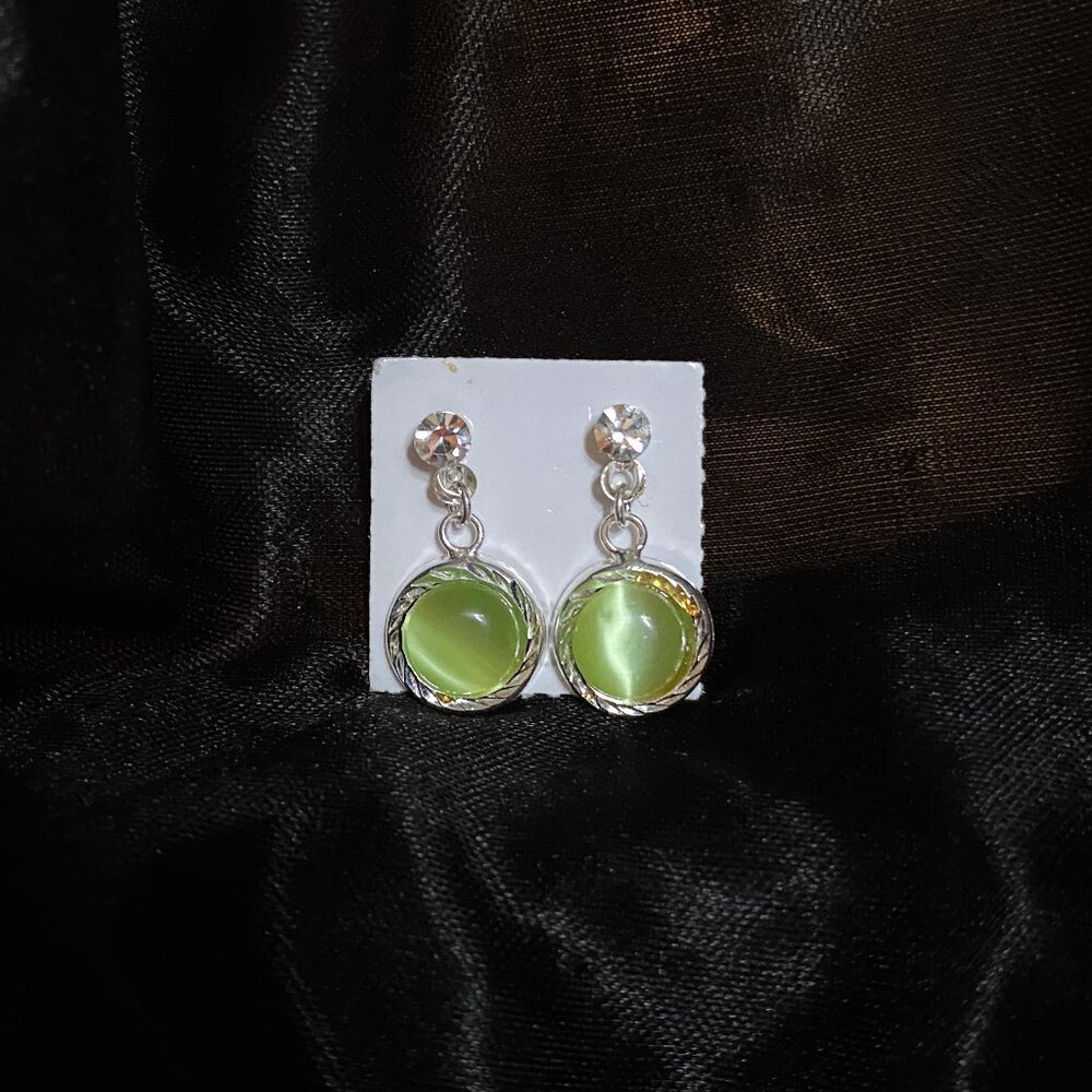 Cat's Eyes Beads Drop Earrings